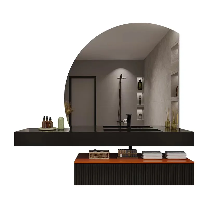 

Waterproof and scratch-proof cosmetic bathroom vanity set with lamp mirror