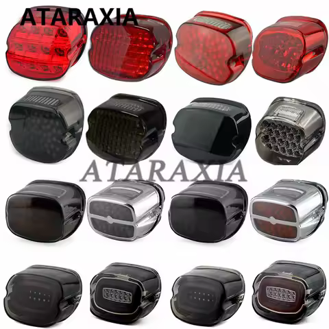 Motorcycle LED Tail Lamp Rear Brake Tail Run Light Taillight License Light For Harley Softail Dyna Touring Sportster XL 883 1200