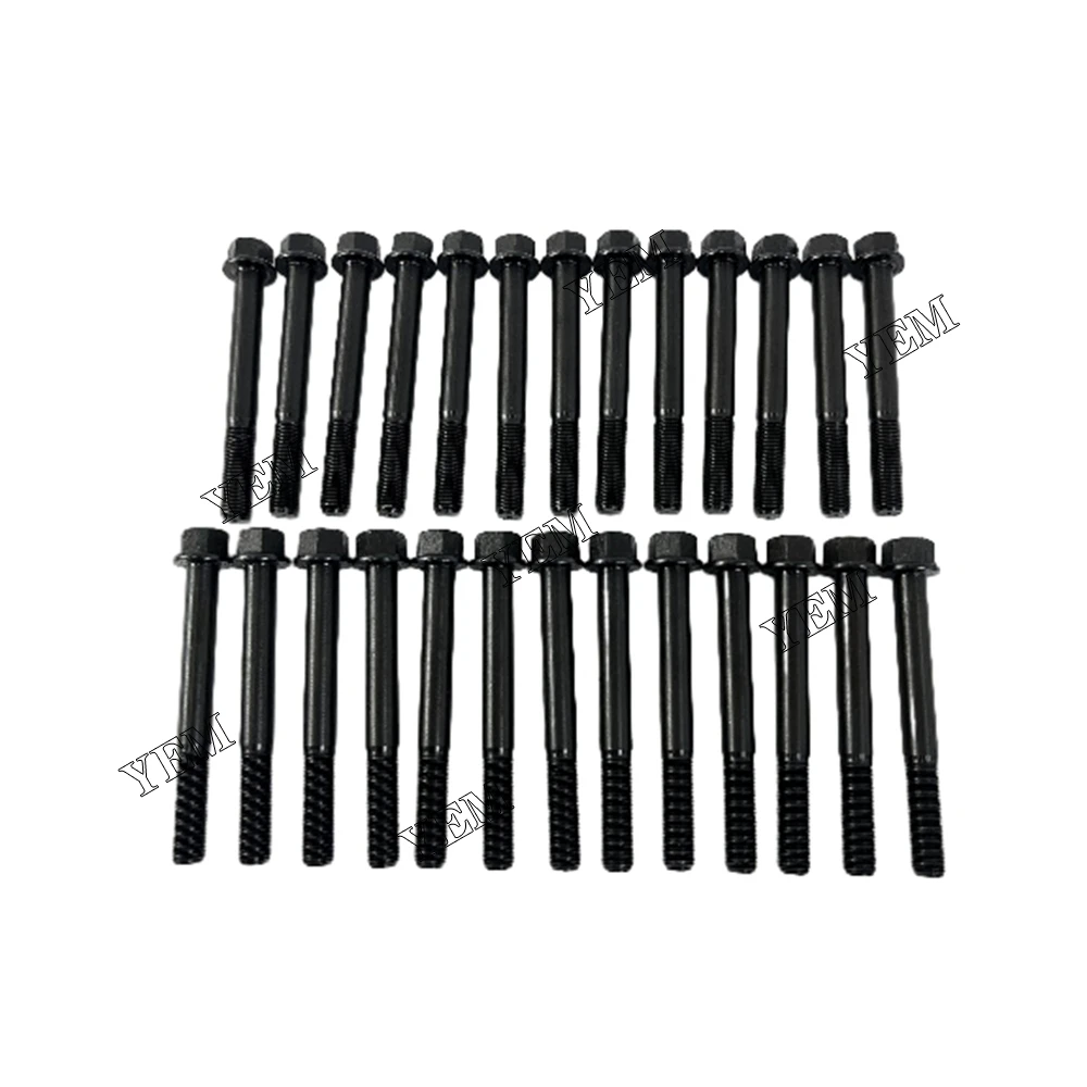 26PCS S2800 Cylinder Head Bolt For Kubota Excavator Engine Parts