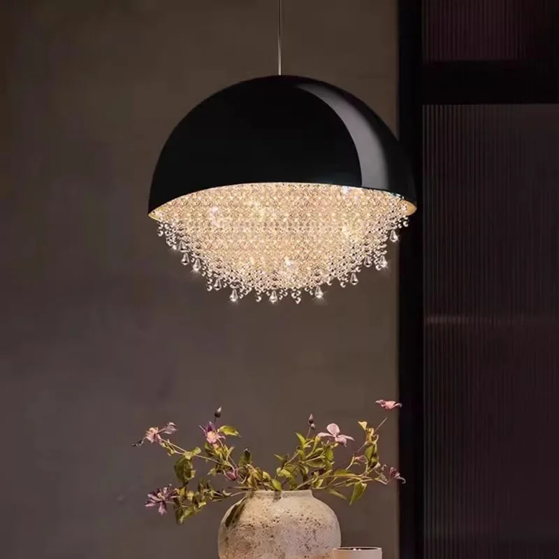 

SANDYHA LED Crystal Chandelier Pendant Light Modern Nordic Design for Dining Room Living Room Bedroom Villa Stylish Home Decor