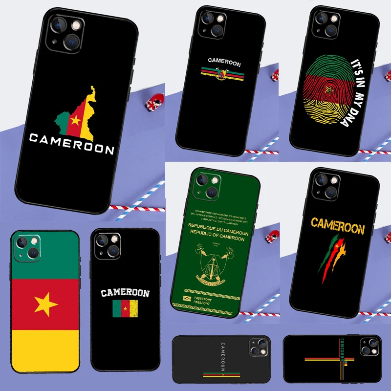 Republic of Cameroon Flag Case For iPhone 16 15 14 Pro Max 13 12 11 XR X XS Max 7 8 Plus 12 13 Mini Cover Capa