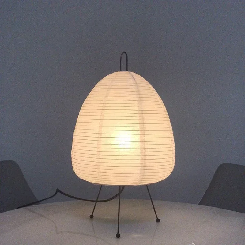 Lanterne japonaise en papier de riz, lampe de Table Led, salon, chambre à coucher, chevet, étude, hôtel, famille d'accueil, Art créatif, décor trépied, lampadaire