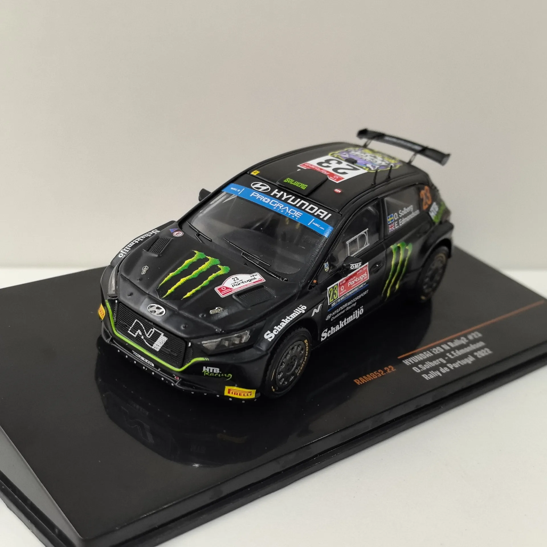 

Diecast IXO 1/43 Scale #23 HYUNDAI I20 N 2022 Hyundai Racing Alloy Car Model Collectible Toy Gift Souvenir Display Ornament