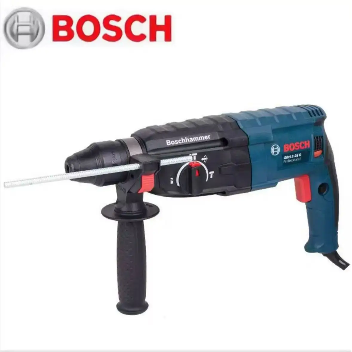 

Роторная ударная дрель Bosch GBH 1100 Вт SDS-Plus Ударная дрель для бетона, кирпича, камня, сверхмощная профессиональная электрическая дрель, 3 бита