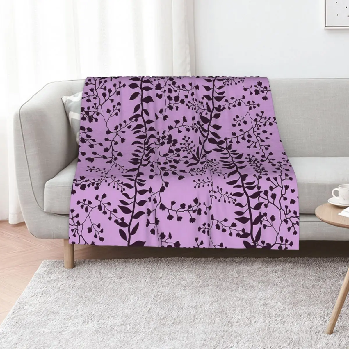 Bella Swan Lavender Freesia Throw Blanket Plaid warm winter Thermals For Travel Bed Summer Blankets