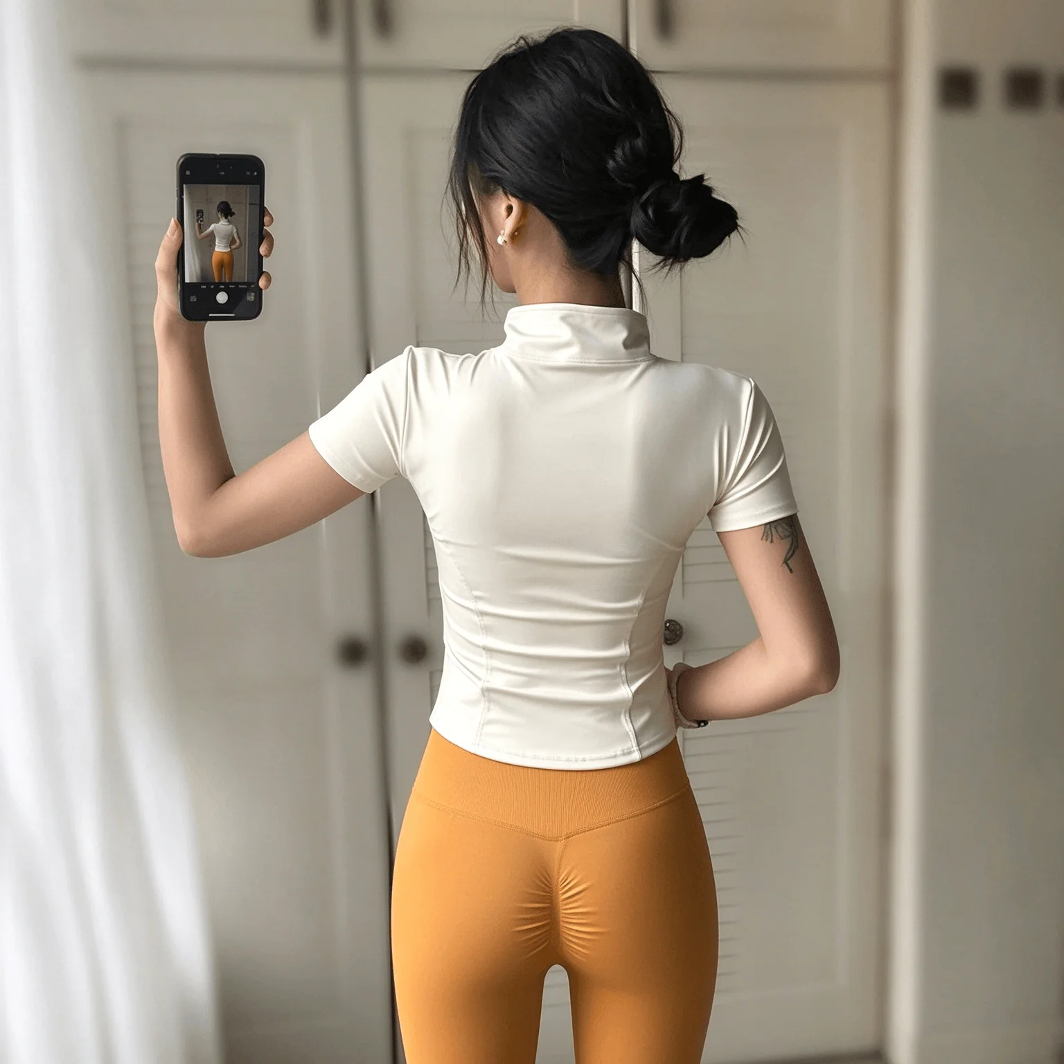 2026 New High Quality Waist Slimming Training Tops Women's Quick-drying Tight Stand Collar Full Zipper Short Sleeves Yoga Shirts