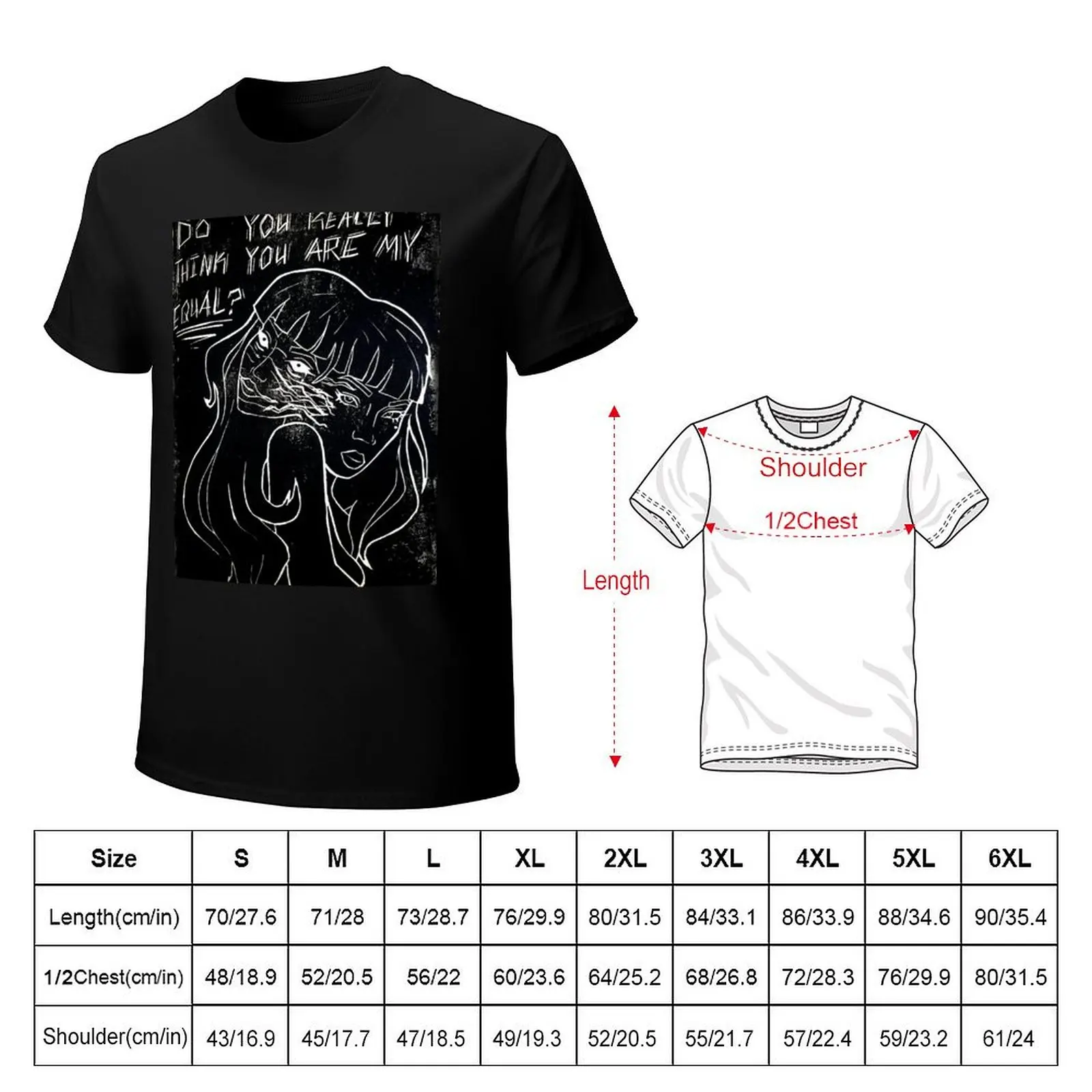 Tomie Inspired Linocut Carving Print T-Shirt Soft Touch Basic Cotton T-Shirt
