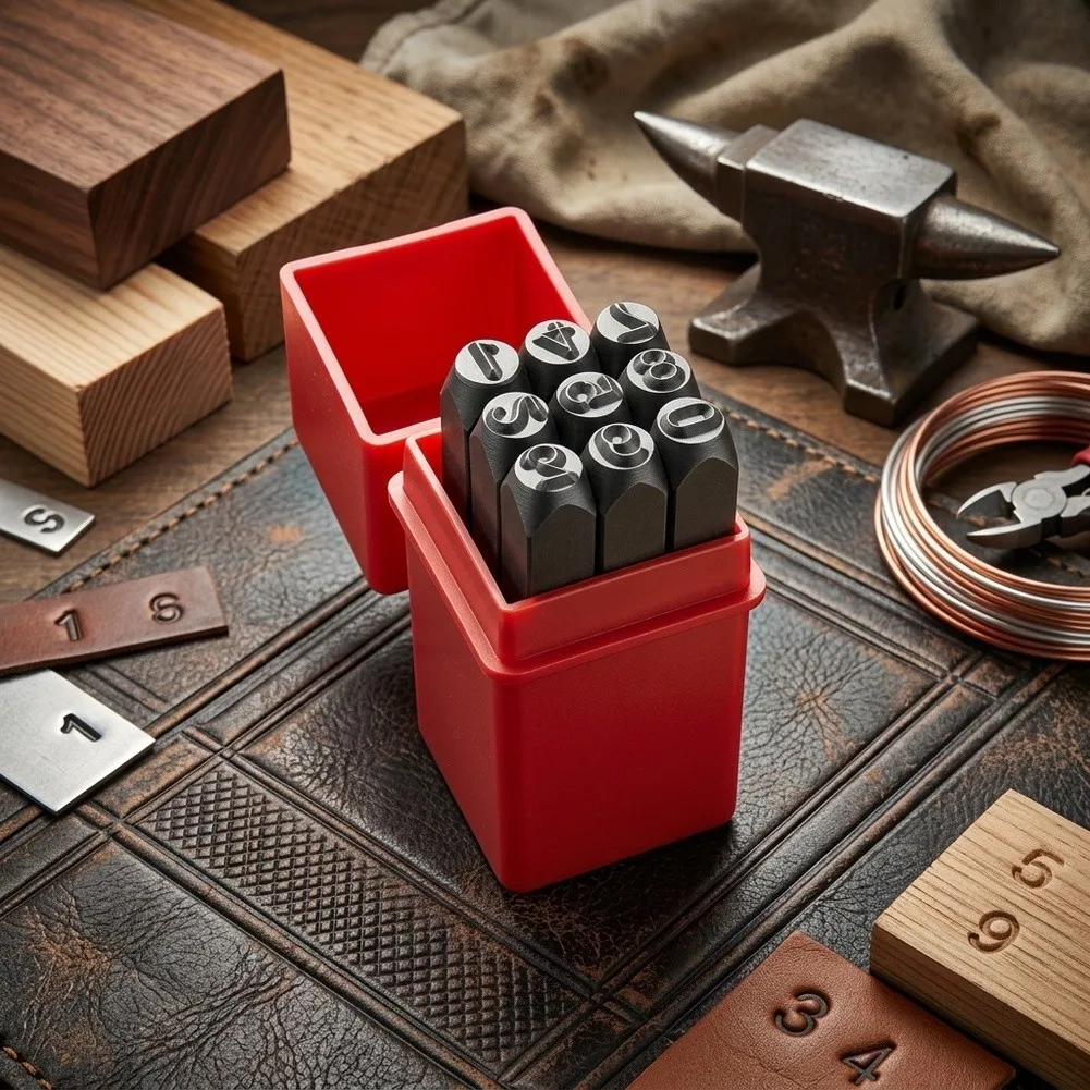 Practical Useful Stamps Punch Letters Tool Wood 9pcs/Set Alphabet Case Equipment For metal marking need  Practical