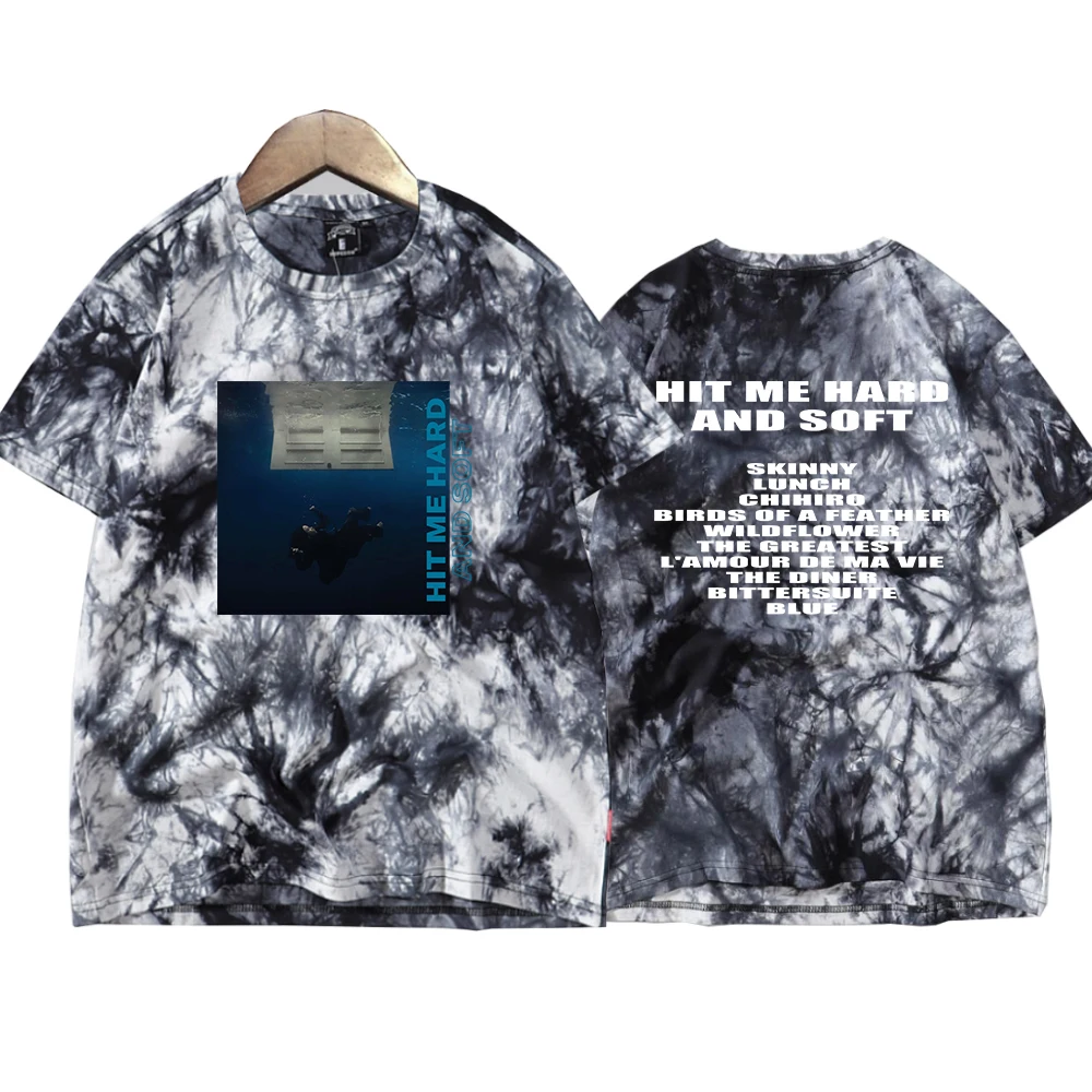 Hit Me Hard And Soft Billie Tie Dye Shirt Unisex Round Neck Short Fans Gift