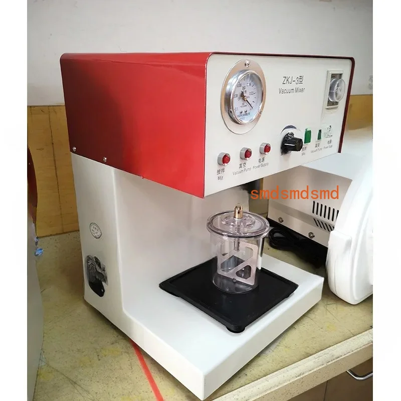 Dental Vacuum Mixer - Lab Compact Gypsum Stirrer with Vacuum Pump & Mixing Cup for Bubble-Free Casts​