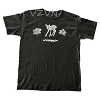 Harajuku Y2k Clothes Aesthetic Emo girl Slim Y2k Crop Tops Gothic Punk Baby Tee Vintage Street Women deer Print Grunge T-shirts