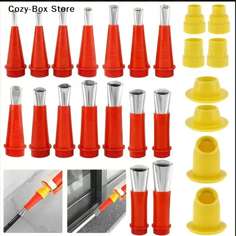 [ZY]Stainless Steel Caulking Nozzle Silicone Sealant Tool Set For Bathroom Kitchen Sink Joint Sealing And Application[ZY]