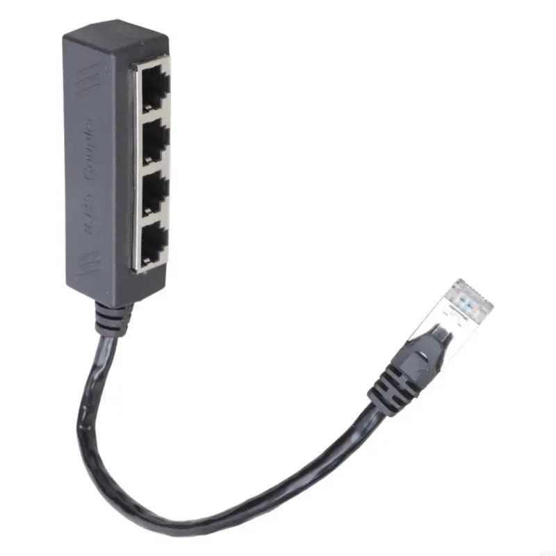 RJ45 Networking Splitter Adapter 4 Port Cable Expansion for Schools and Conference Room Easy to Use