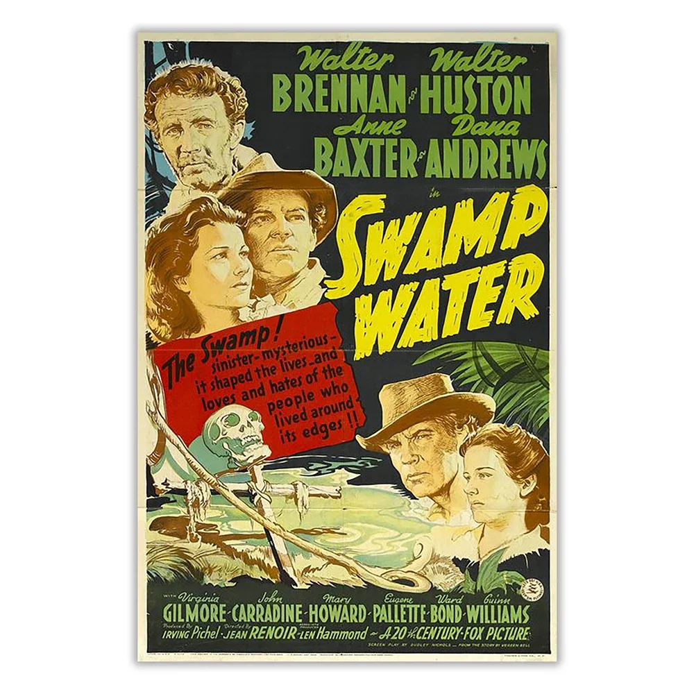 V2458 Swamp Water Vintage Classic Movie Wall Silk Cloth HD Poster Art Home Decoration Gift