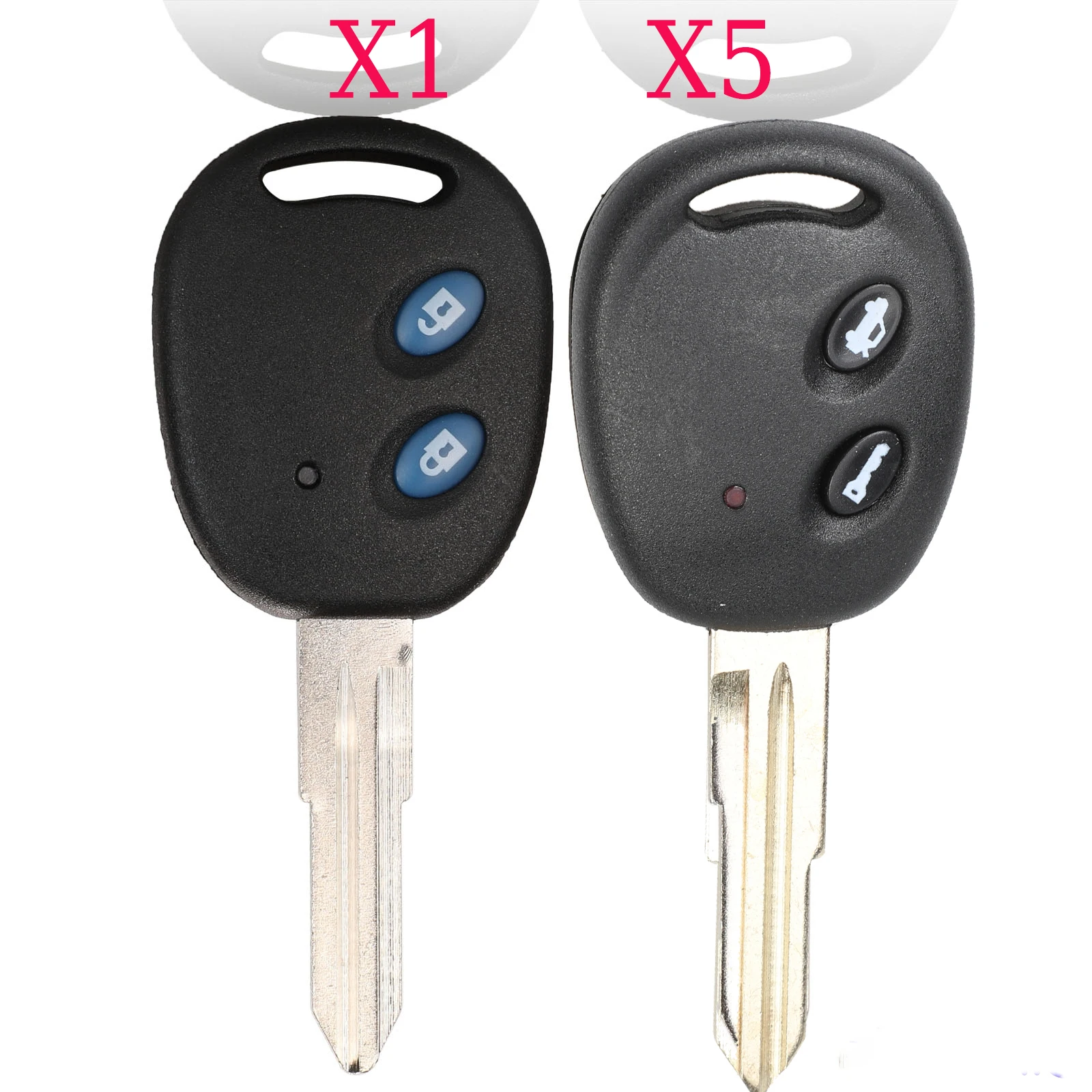 jingyuqin X1 X5 Remote Car Key For Chevrolet Lechi Spark Uncut Brass Blade Blank Key Shell Cover Case Fob Cover