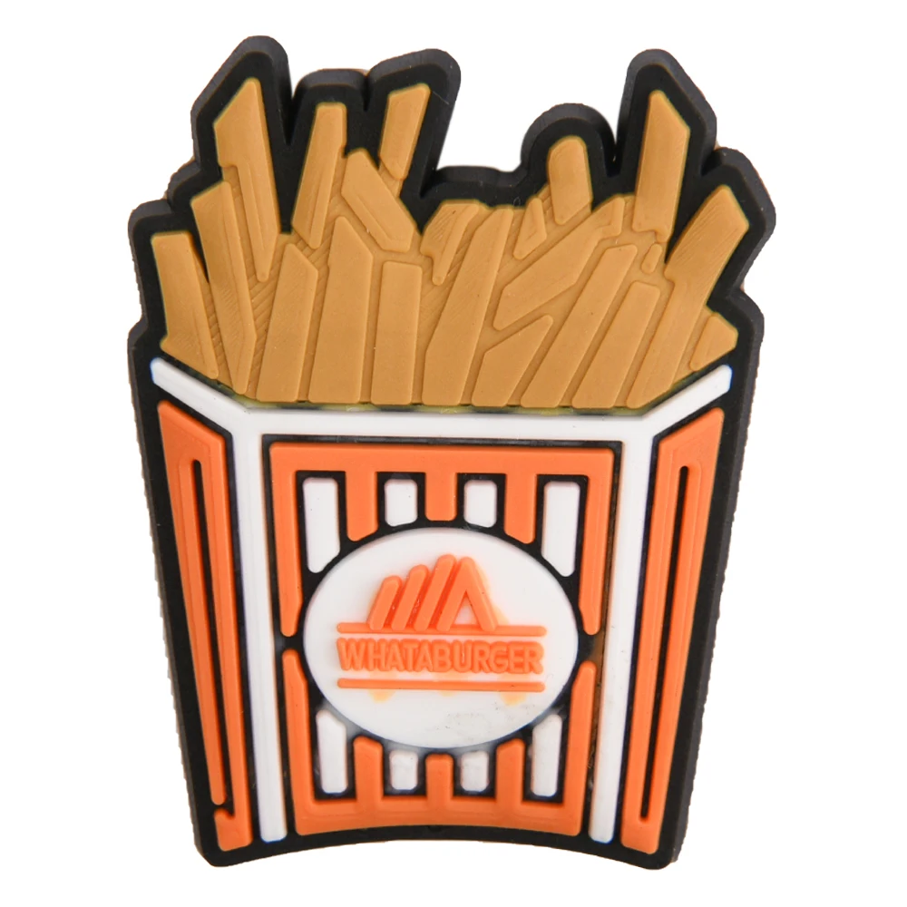 1 Pcs Fast Food Shoe Charms Burger Chicken Fries Drinks Shoes Decorations Clogs Sandals Bracelets Accessories Kids Party Gifts
