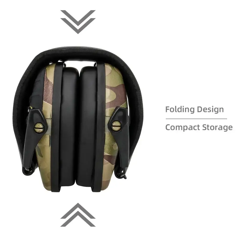 Tactical Camouflage MultiCam Electronic Protection Earmuffs Hearing Protection Noise Reduction Ear Protection Tactical Headphone