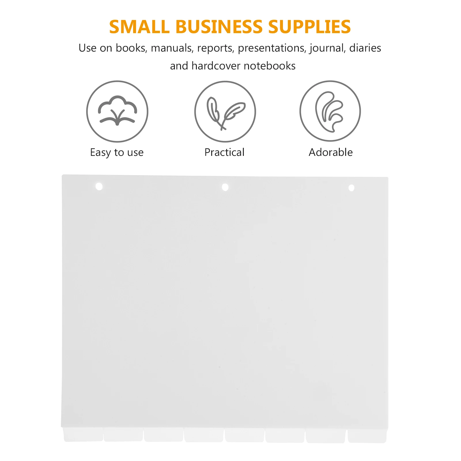 

1pcs 8 Sheets Notebook Dividers 3 Hole Punch Index Notebook Index Dividers Cards Office File Separators Student Supplies
