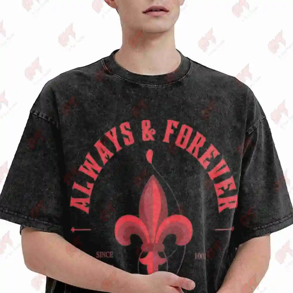 Mikaelson TVD The Originals Klaus Elijah Vintage Washed Tee Pure Cotton T-Shirt