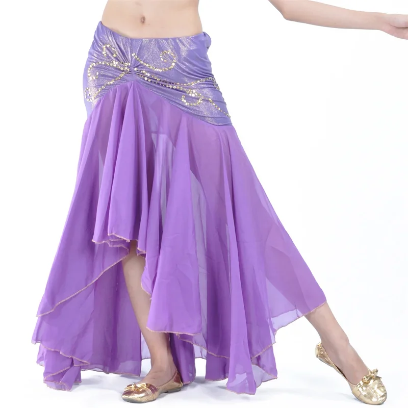 Sexy Belly Dancing Skirt for Women Gypsy Spanish Flamenco Splits Skirt Oriental Belly Dance Performance Dancewear Practice Skirt