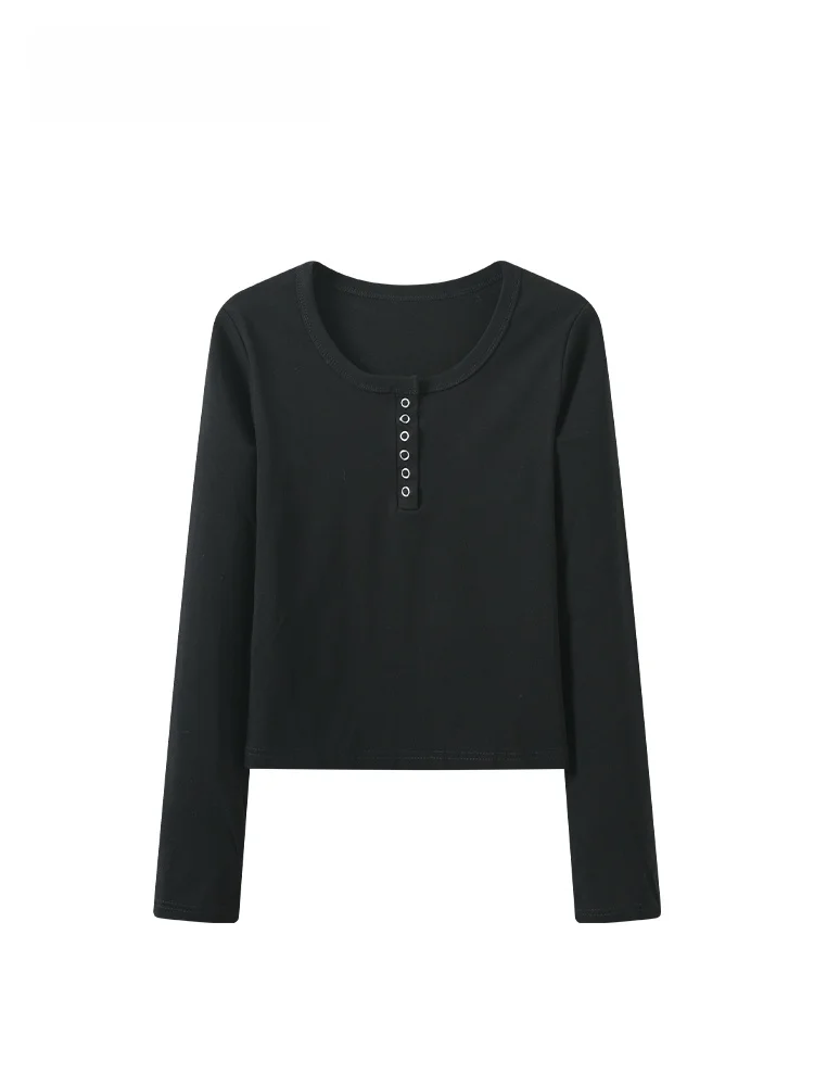 

Женский осенний топ Cara CLUB больших размеров, длинный рукав, круглый вырез, без рукавов, из смесового хлопка, скрывающий недостатки фигуры