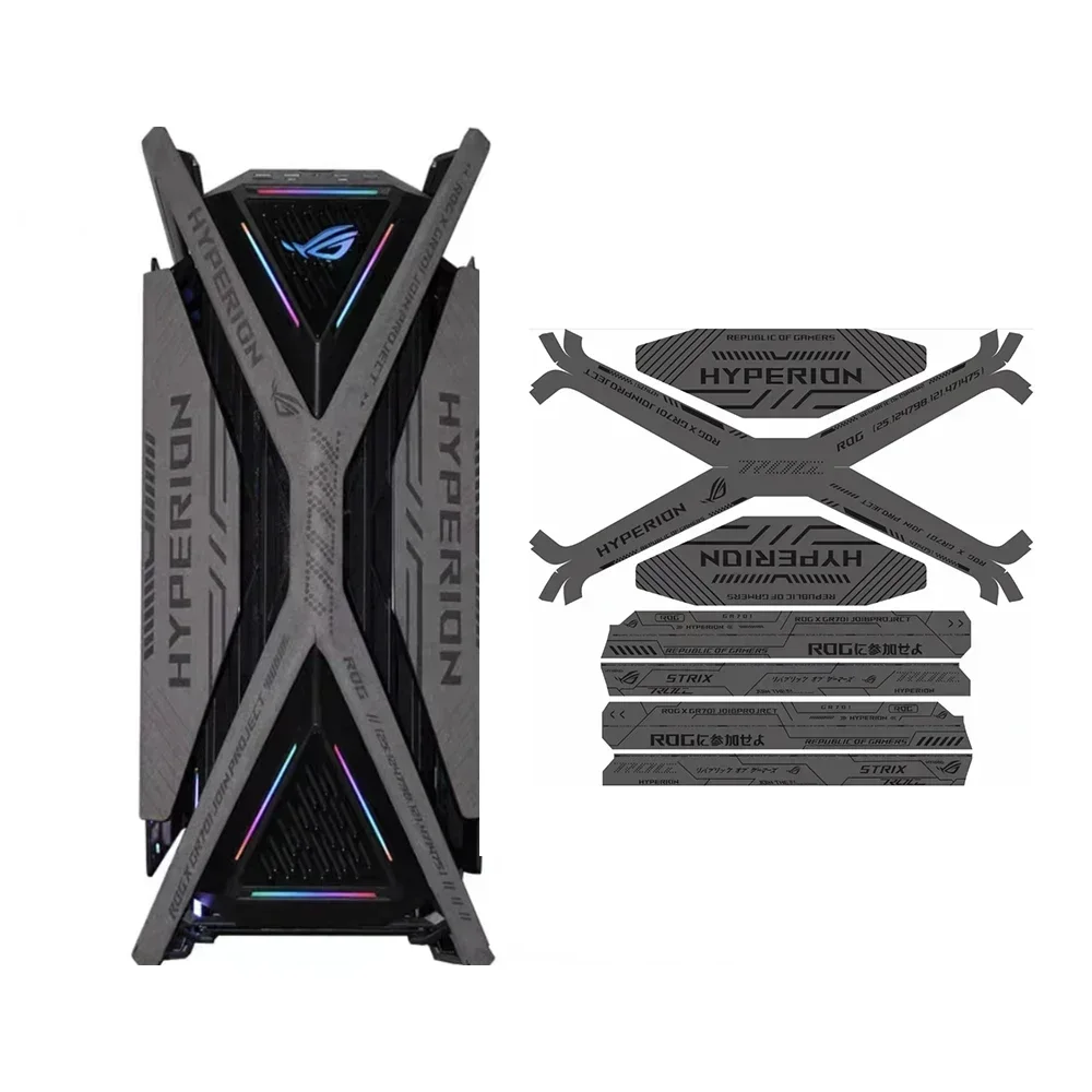 7pcs DIY Case Stickers for ROG HYPERION GR701 Colorful Decorative Suede Cover 2024