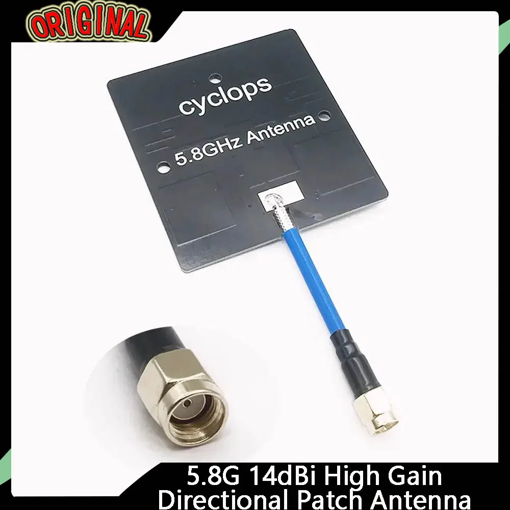 

Направленная патч-антенна с высоким коэффициентом усиления 5,8G, 14 дБи, разъем RP-SMA/SMA для радиоуправляемого приемника FPV с неподвижным крылом, дронов, квадрокоптеров, систем FPV