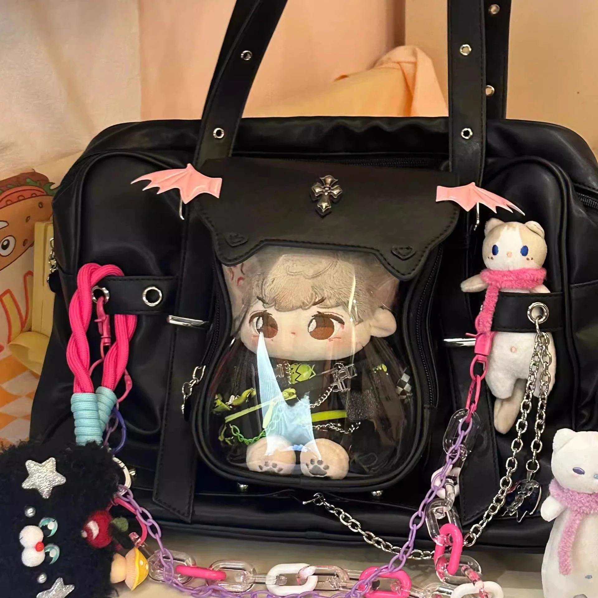 

2025 New Large Capaci Cool Sweet Daily Girl Bag Japanese JK Student Pain Bag Trendy Commuter Crossbody Bag for School And Work