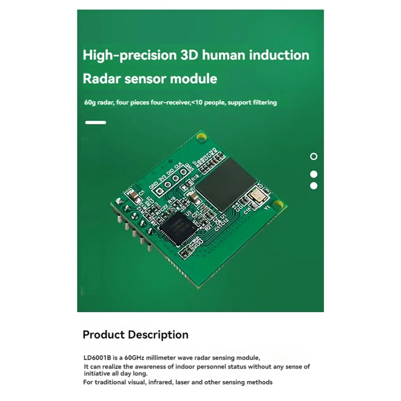 

CJSD-LD6001B 60 ГГц Mmwave радарный датчик + плата последовательного порта CH340, высокоточный многоцелевой 3D-модуль датчика присутствия человека