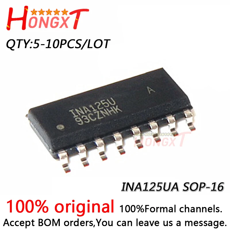 5-10PCS  100% New INA125UA INA125U SOP-16.Chipset