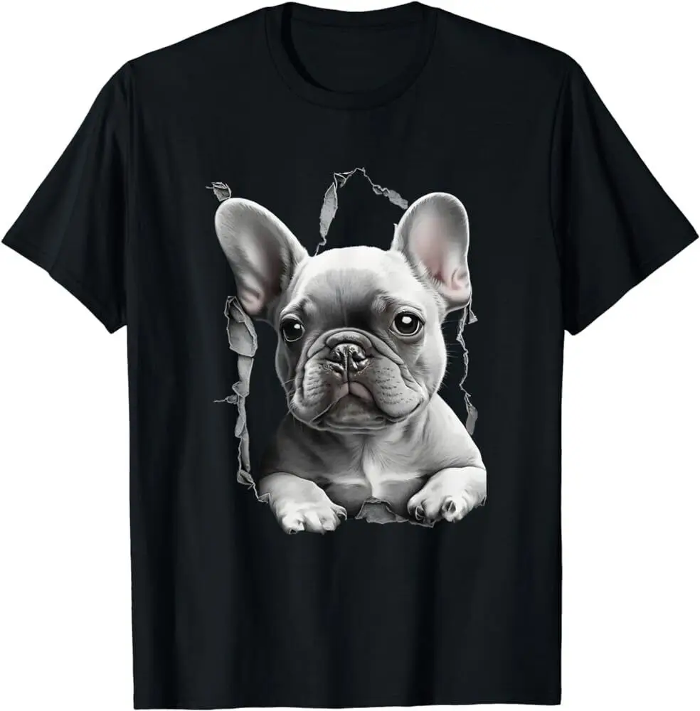 French Bulldog Frenchie Dad Mom T-Shirt Anime pattern clothing Y2K top summer short sleeveUnisex T-shirts for Men Women Summer T