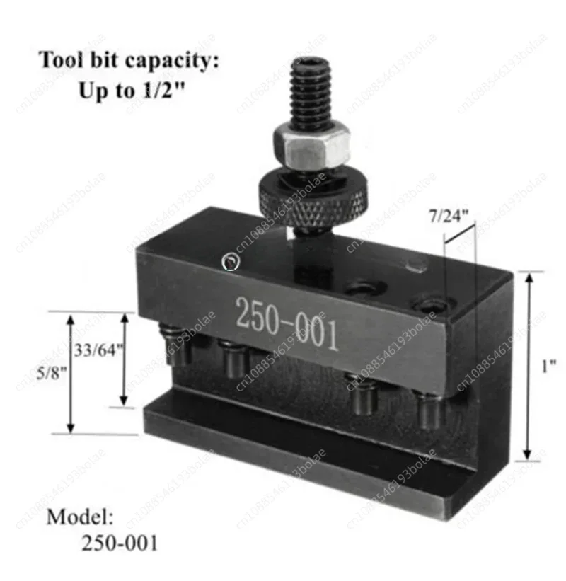 2Pcs 250 - 001 Quick Change Tool Turning Tool & 250-000 Wedge Quick Change Tool Kit Lathe Knife Holder