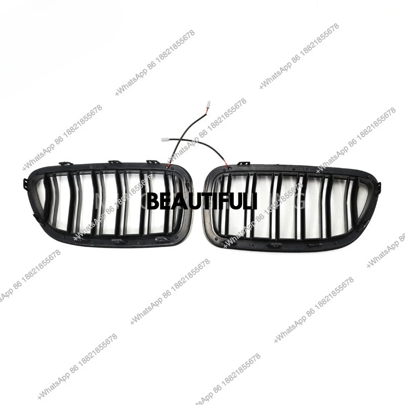 Factory Hot Selling New Arrival Double Line Car Bumper Grills Front Grill With Led Light Car Accessories for  F10 2010-2
