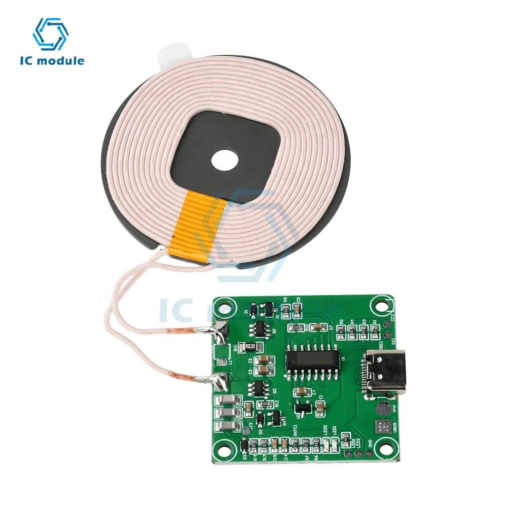 

DC 5V 9V 12V 15W Wireless Charging Module Transmitter Module Coil Circuit Board Fast Charging Wireless Charger PCBA DIY Parts