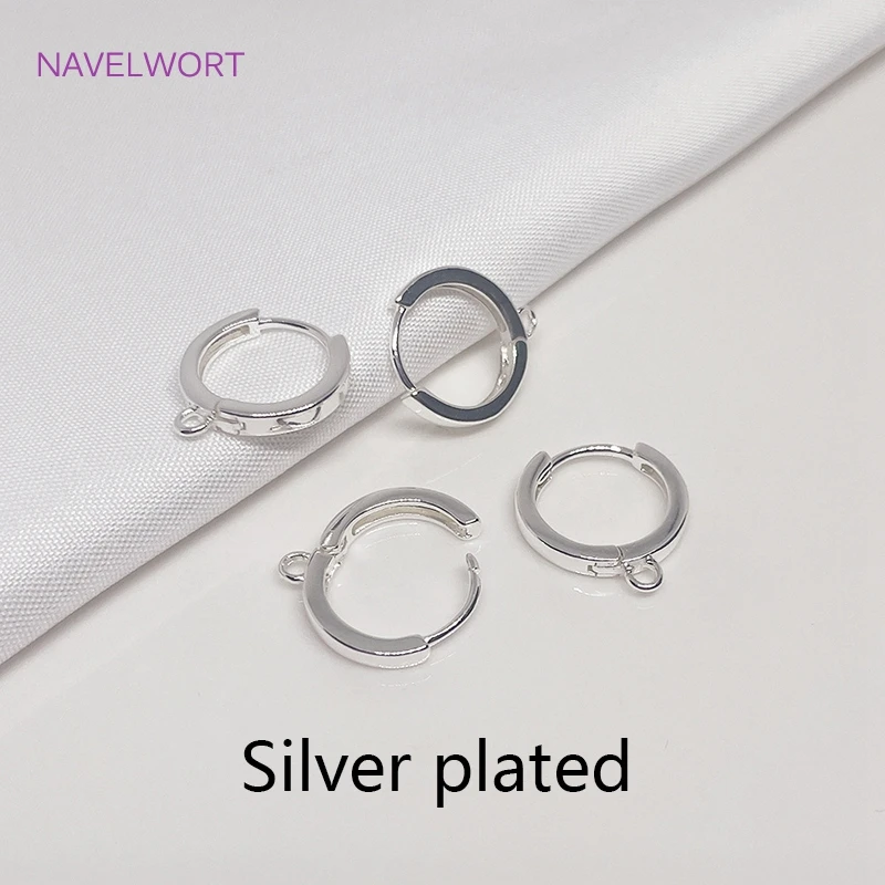 14K vergulde messing oorbellen haken ronde hoepel oorbellen, oorbel armaturen, bevestigingsmiddelen voor oorbellen, DIY oorbel maken accessoires