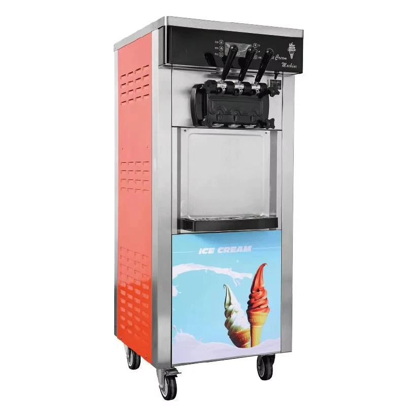 Fully Automatic 20~/h Removable With Pulley Commercial Soft Serve Ice Cream Maker Price Ice Cream Making Machine for Business