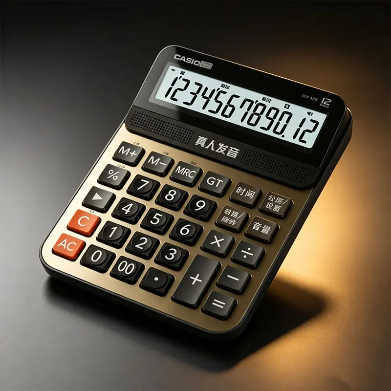 CASIO MX-120B/12B GYDY-120 AX-12B/120B: een luxe zakelijke rekenmachine voor winkels, geschikt voor kassamedewerkers om de kosten te berekenen.