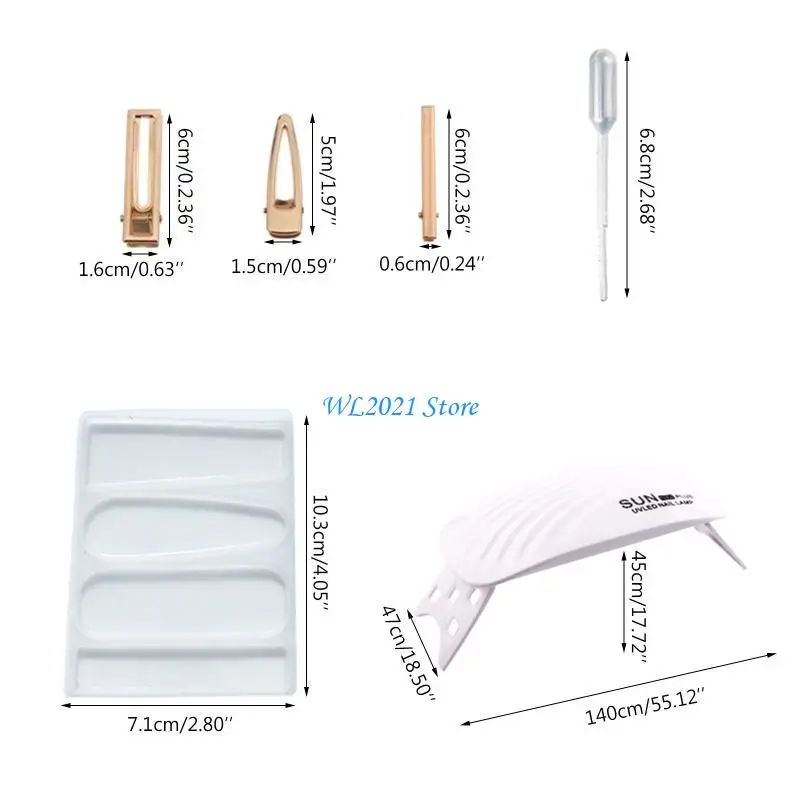 G5GC 헤어 클립 헤어 자용 금형 세트 Duckbill Clip 만들기 헤어핀에 적합