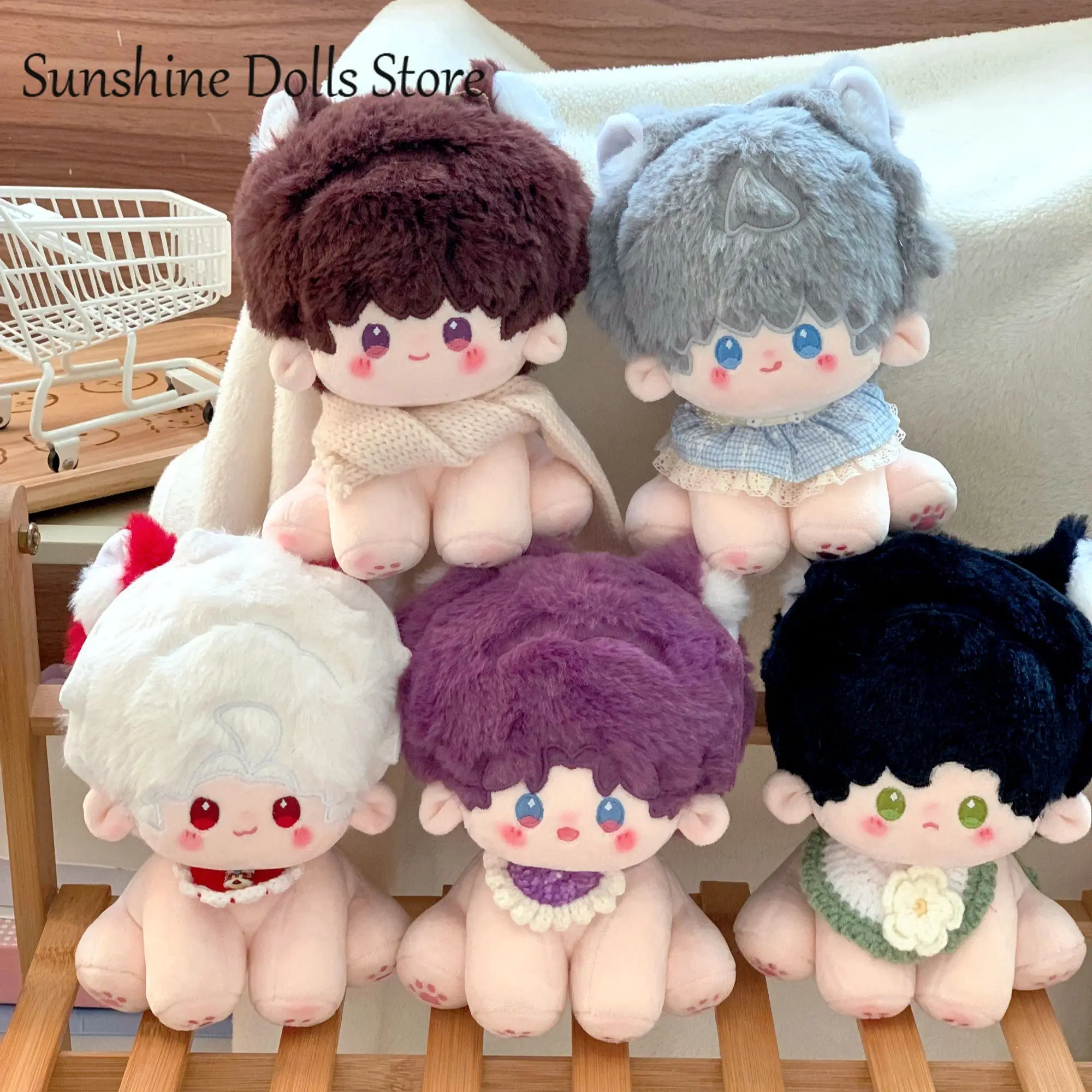 

Cute Game Love and Deepspace Xavier Sylus Rafayel Sylus Caleb Sitting Posture Cotton Doll Beast Body Ear Plush Toys 20CM Dolls