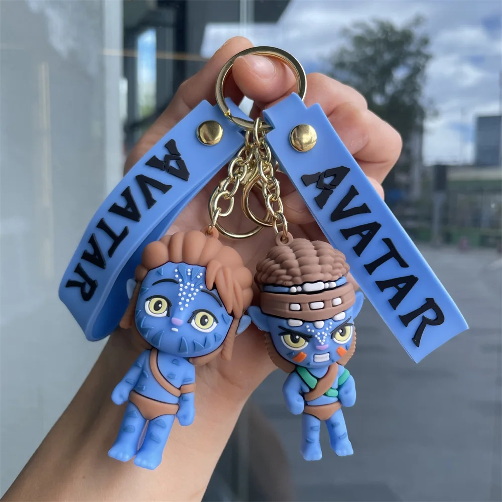 Creative Avatar Jake Sully Neytiri Keychain 3D Silicone Doll Pendant Car Keychain Accessories Gift Christmas Gift view 4