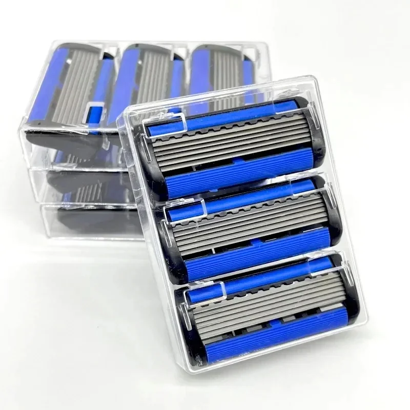 Razor Blades Men Shaving Razor For Men Face Hair Removal Sharp 6-Layer Shaver Blade Tool White Razor Holder