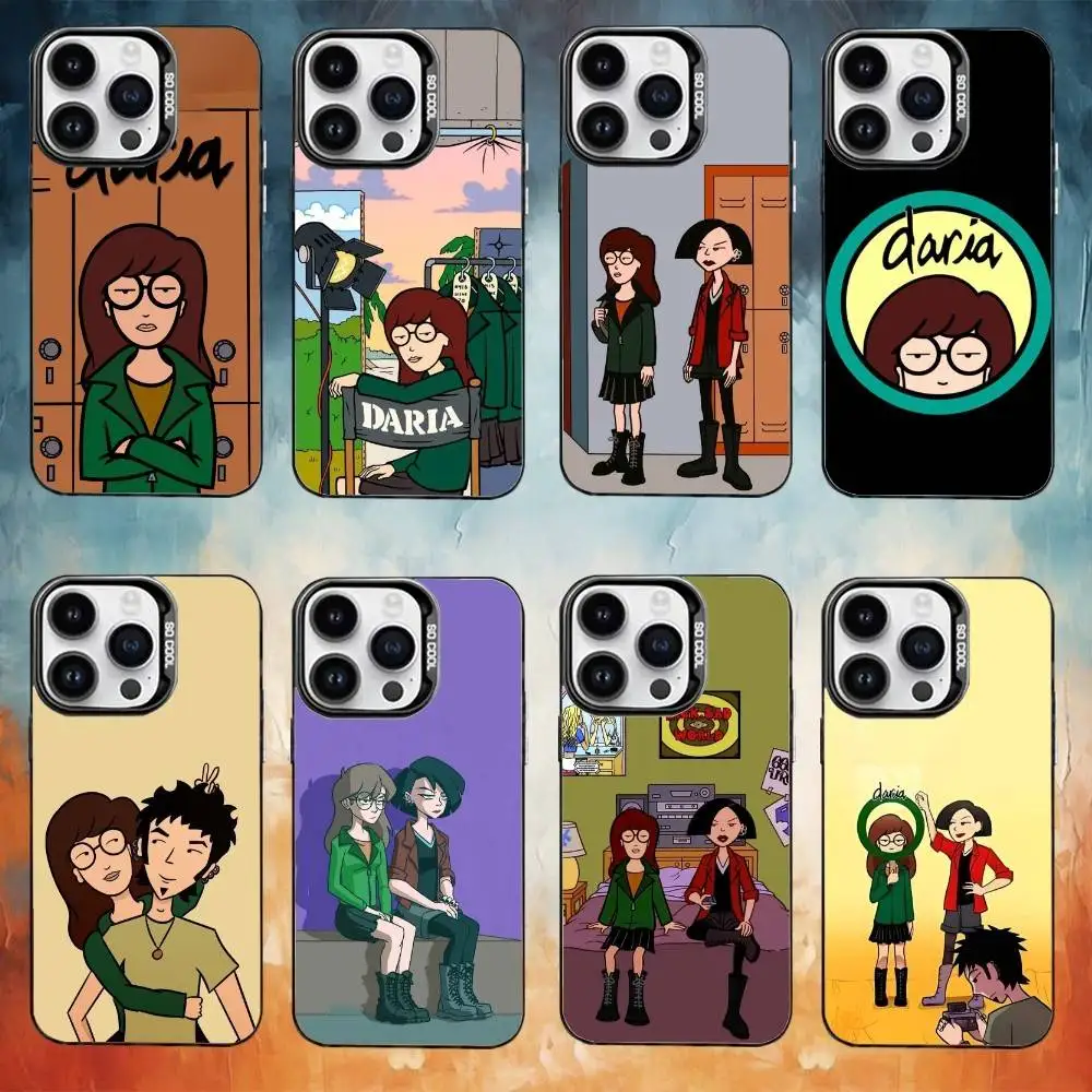 

Cartoon D-Daria Phone Case For iPhone17,16,15,14,13,12,11 Plus,Pro Max Black Candy Matte Shockproof Cover