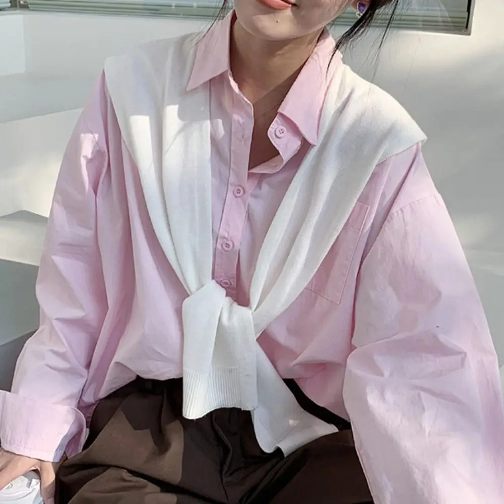 بلوزة بسيطة أكتاف شال محبوك كيب بلون متماسكة وشاح عباءة الكورية نمط الأوشحة الصوفية النساء #2