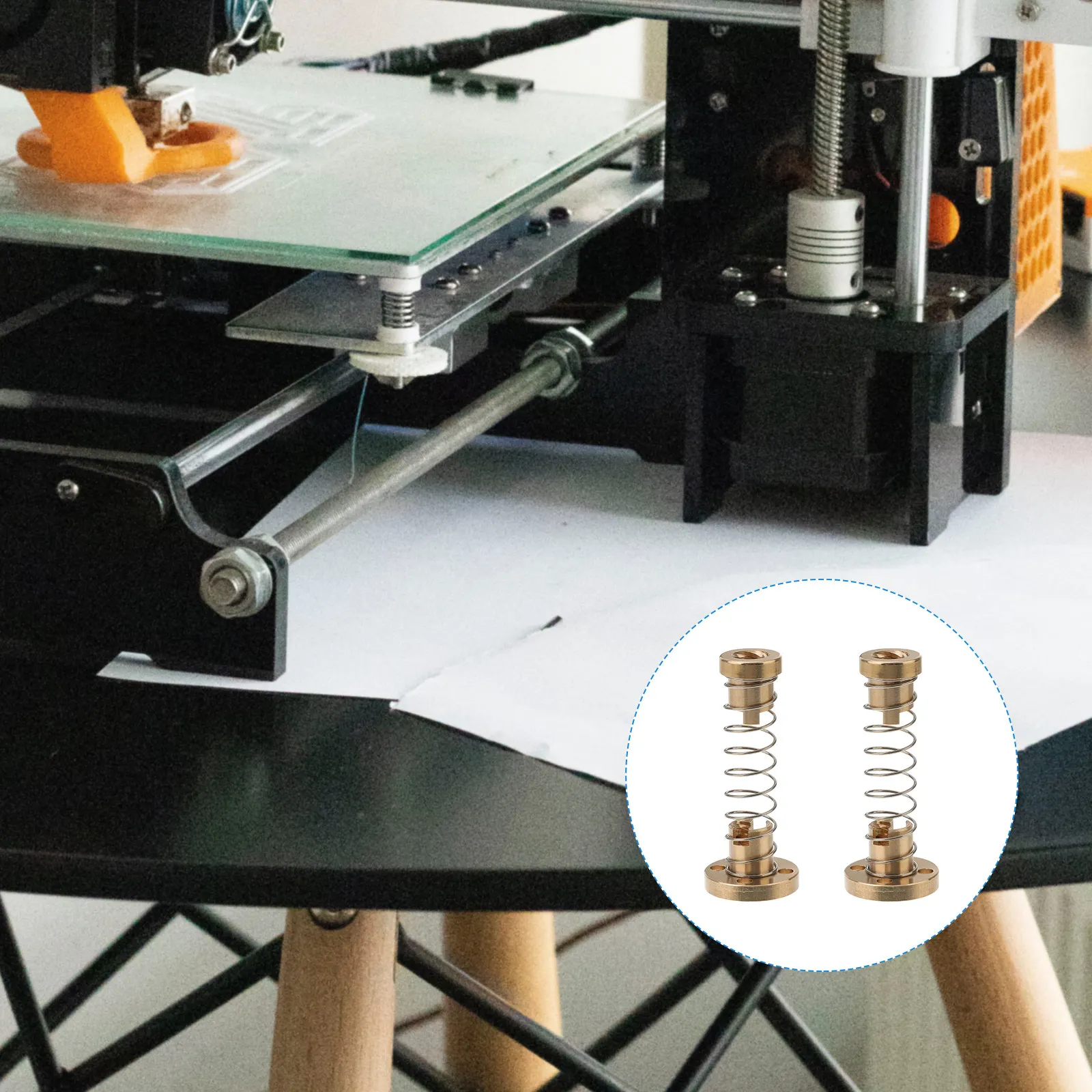 

4Pcs T8 Anti-Backlash Copper Elimination Gaps Nut for 3D Printer Lead Screws High Precision Linear Motion Compact Rustproof Wear