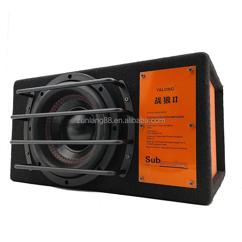2026 8 Inch DVC SPL Car Sub Woofers 300W RMS Active Sound Aluminium Enclosure Deep Bass Car Active Sound Car Speakers Subwoofer