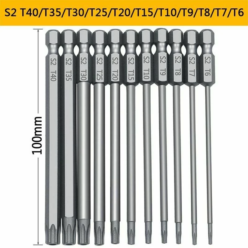 Electric Screwdriver Bits High Hardness Hand Drill Tools -t40 Hand Tools Long Drill Bits For Screwdriver Drill