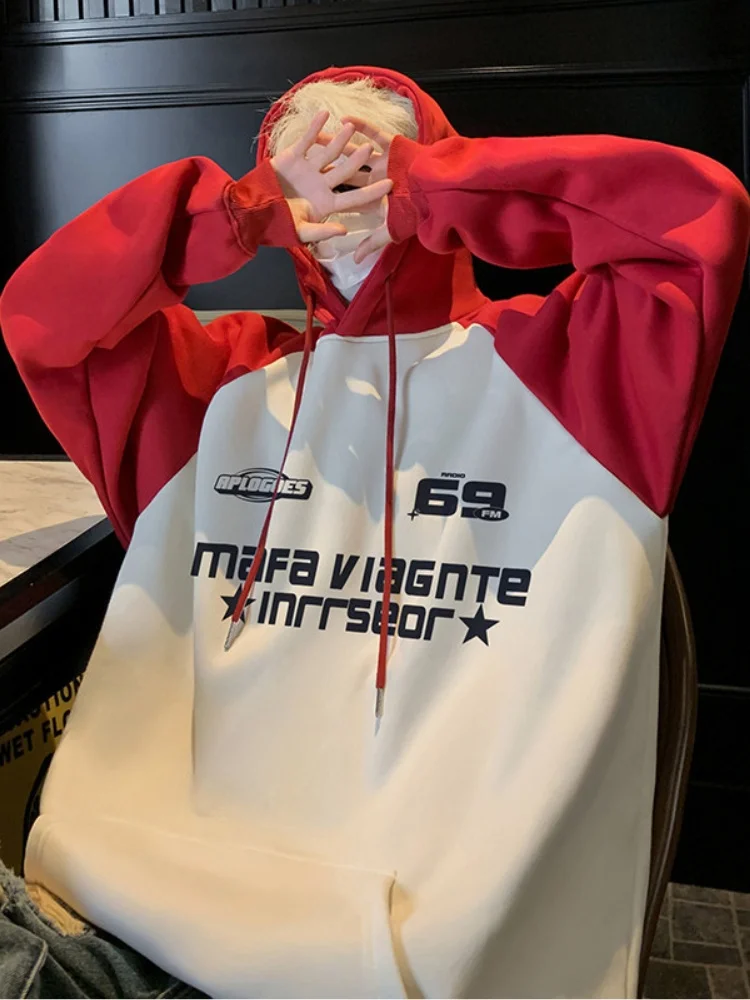 

Comfortable Cotton Hoodie Long Sve Casual Sle Student Faionable Trendy American Sle Sweatirt Youth Leisure Wear