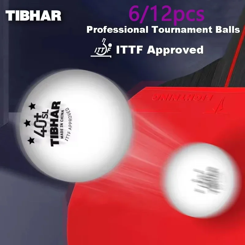 TIBHAR 3-Star Seamless Table Tennis Ball 40+ New ABS ITTF Authentication Professional Ping Pong Balls for Training Competitions