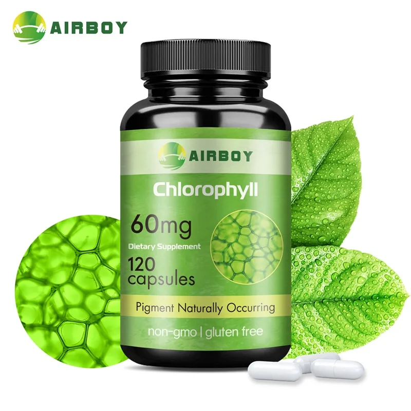 

Chlorophyll Capsules - Enhances Immunity, Relieves Eye Fatigue, Enhances Energy, Promotes Internal Cleanliness, and Deodorizes