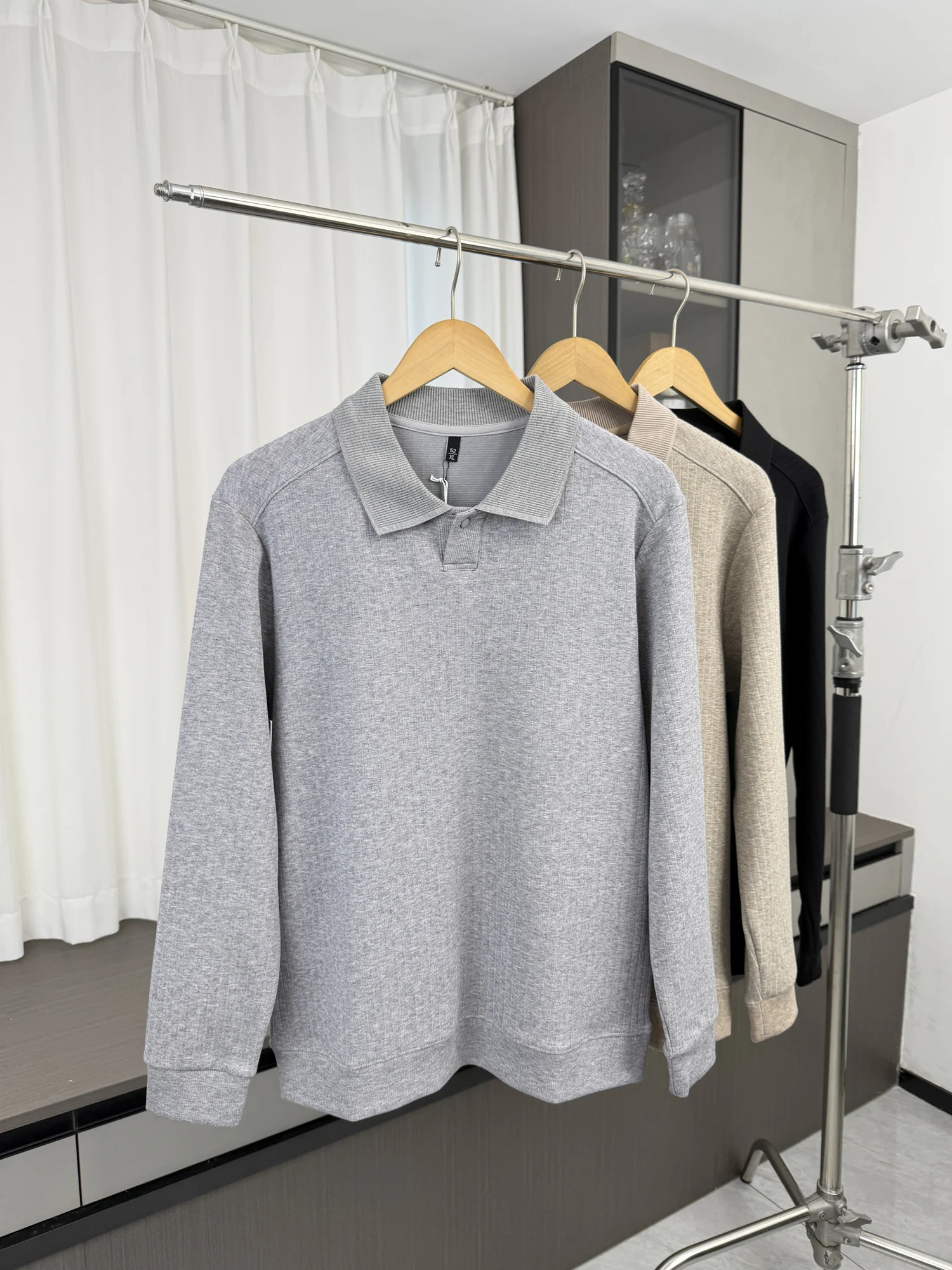 Casual Comfortable Long Sleeve  Sweatshirt for Men Soft Skin-friendly Autumn Commuting Versatile Flip Collar Hoodie